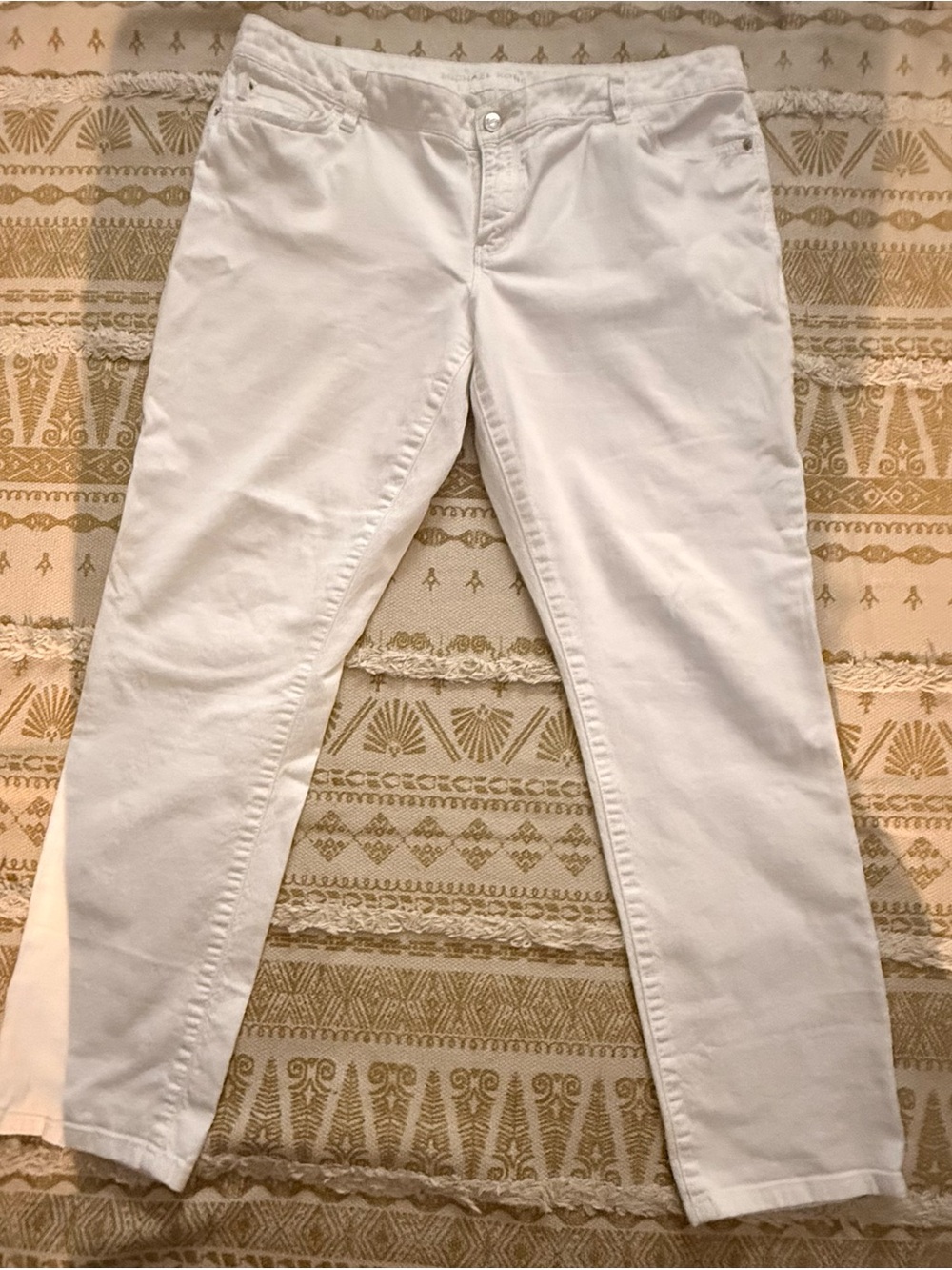 Michael Kors White Cropped Slim Jeans